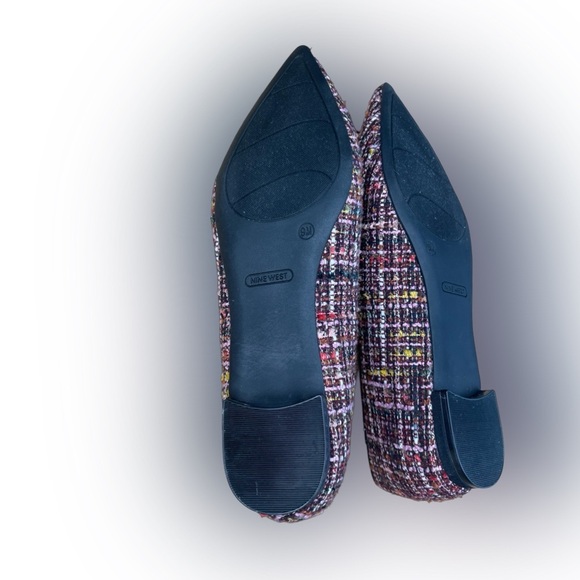 NWT Nine West Tweed & Rhinestone Buckle Flats - Plaid, Preppy - SIZE 9 - Picture 11 of 15
